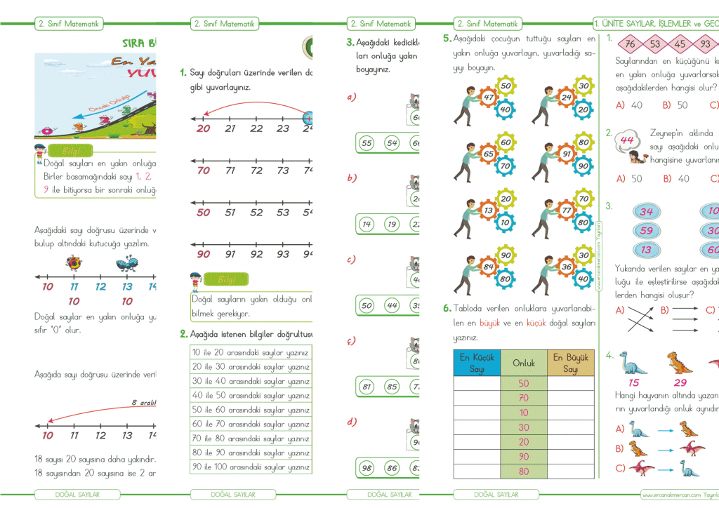 2. Sınıf Matematik En Yakın Onluğa Yuvarlama