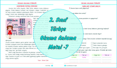 2. Sınıf Türkçe Okuma Anlama Metni -7