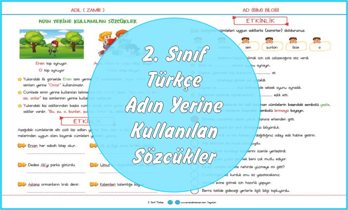 2. sınıf adların yerine kullanılan sözcükler