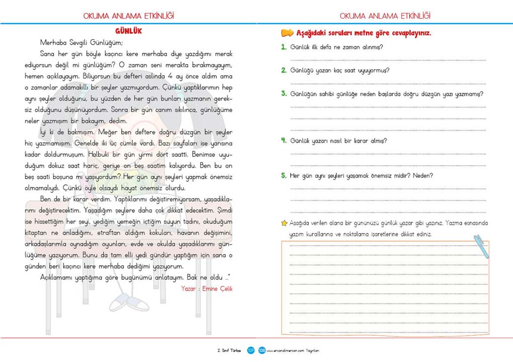 2. Sınıf Türkçe Okuma Anlama Metni - 11 2 Okuma Anlama Metinleri