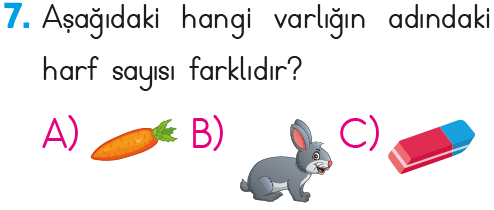 1. Sınıf Harf - Hece Bilgisi Test 1