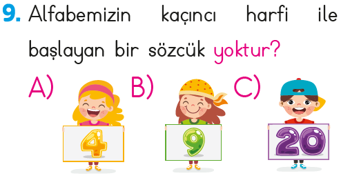 1. Sınıf Harf - Hece Bilgisi Test 1